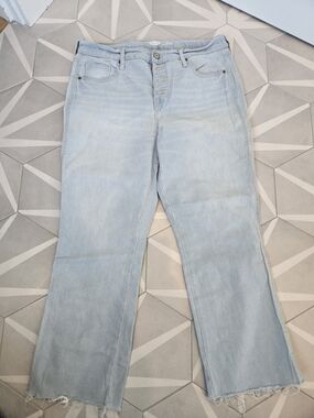 Old Navy Light Blue Wide-Leg Button-Fly Jeans